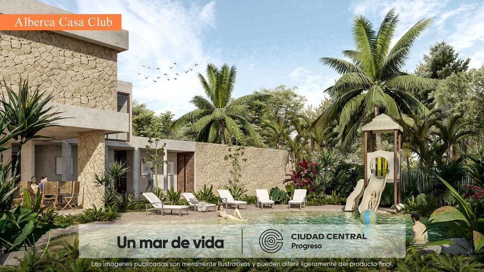 Ciudad Central Progreso — Alberca y Casa Club