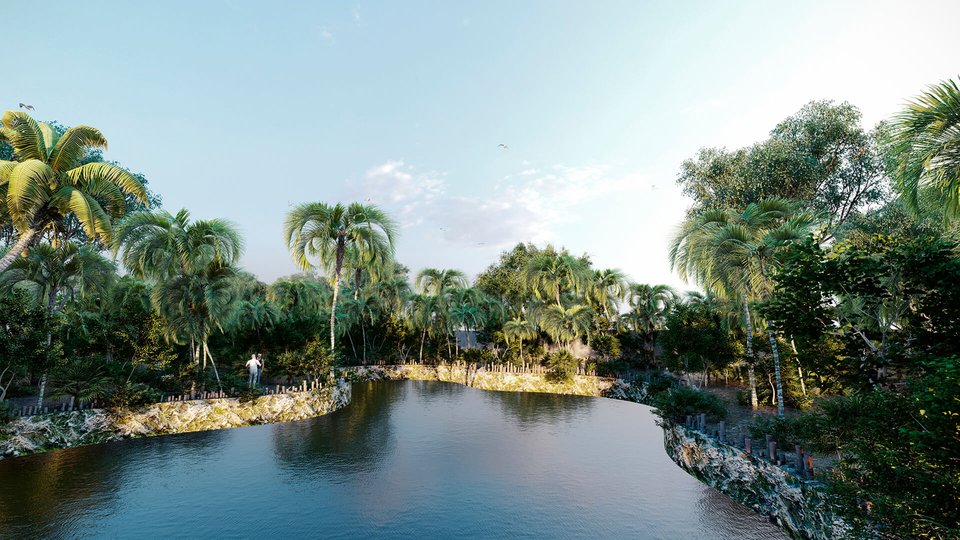 Vista general del desarrollo Ciudad Central Progreso