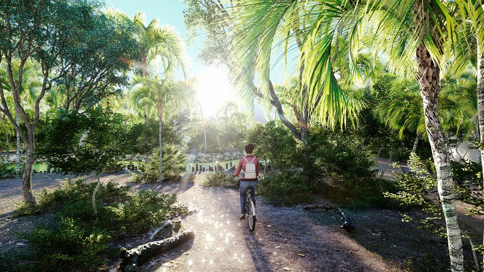 Vista del masterplan y amenidades